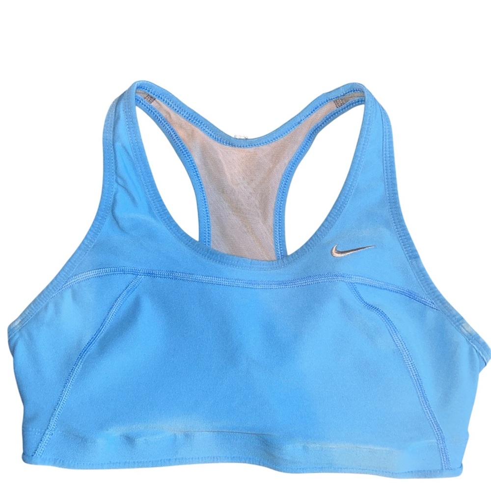 Nike Women's medium support Dri Fit Light Blue Sports Bra